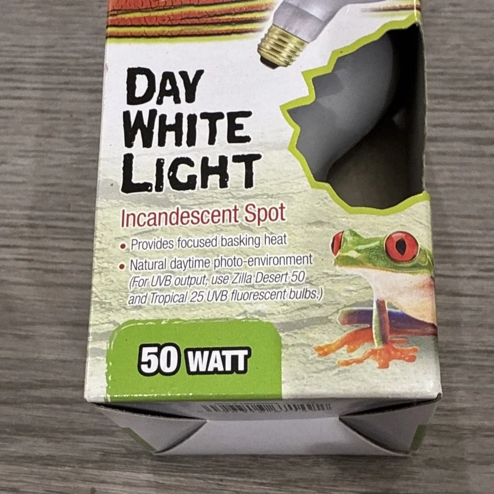Zilla Day White Basking Spot Bulb 50W Reptile Terrarium Lamp Light